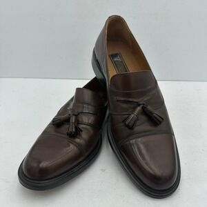 Miguel Angel Mens Brown Leather Tassel Loafers Size 8.5 Shoes Made in Spain